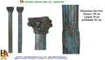 piliers anciens sculptés indiens, la paire,  JN17-PAGR-18